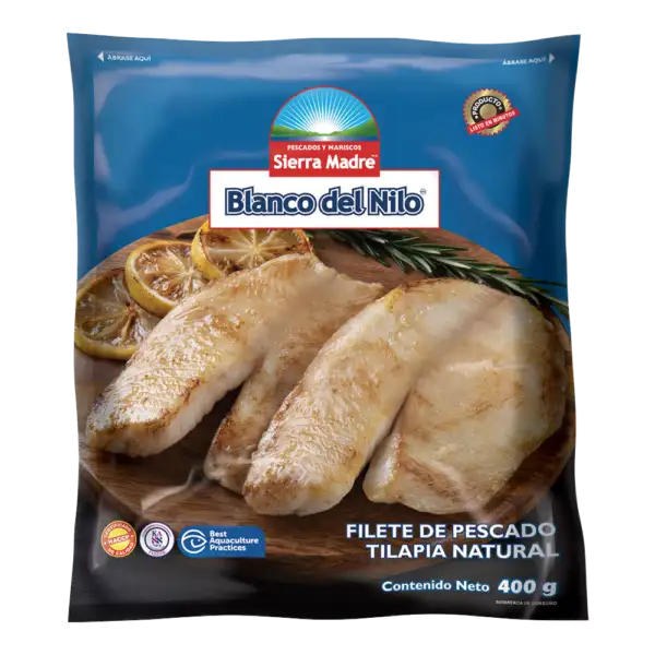 Blanco del Nilo Natural pescados y mariscos Sierra Madre