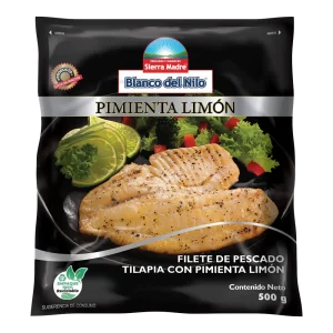 Filete de Tilapia Pimienta Limon Blanco del Nilo pescados y mariscos Sierra Madre