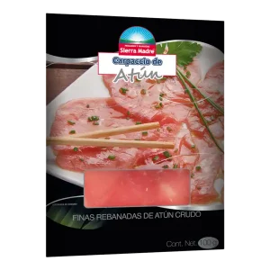 Carpaccio de Atun pescados y mariscos Sierra Madre