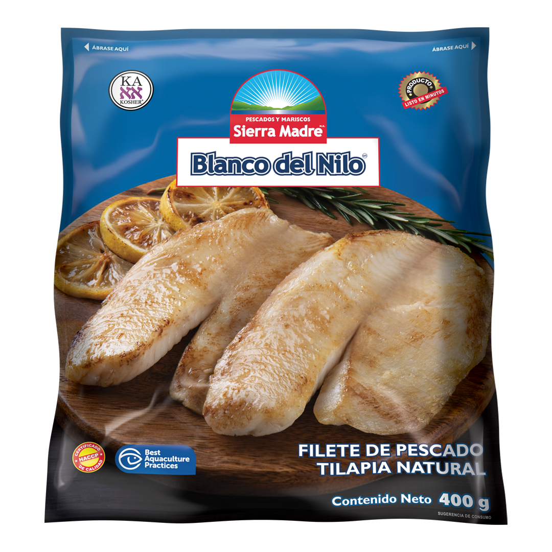 Filete Blanco del Nilo Natural | Pescado Premium Sin Espinas | Sierra Madre - Blanco del Nilo